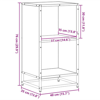vidaXL Book Cabinet Grey Sonoma 40x35x76 cm Engineered Wood