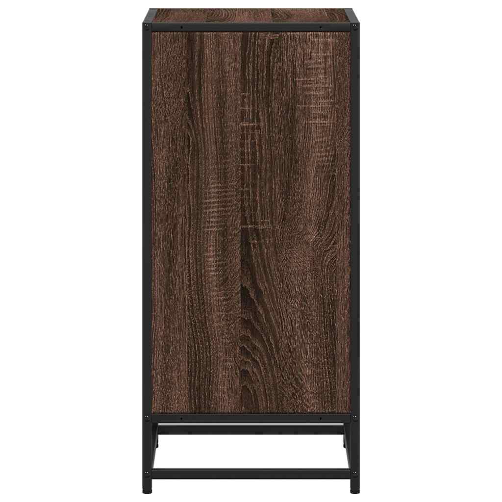 vidaXL Book Cabinet Brown Oak 40x35x76 cm Engineered Wood
