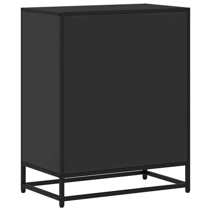 vidaXL Book Cabinet Black 60x35x76 cm Engineered Wood