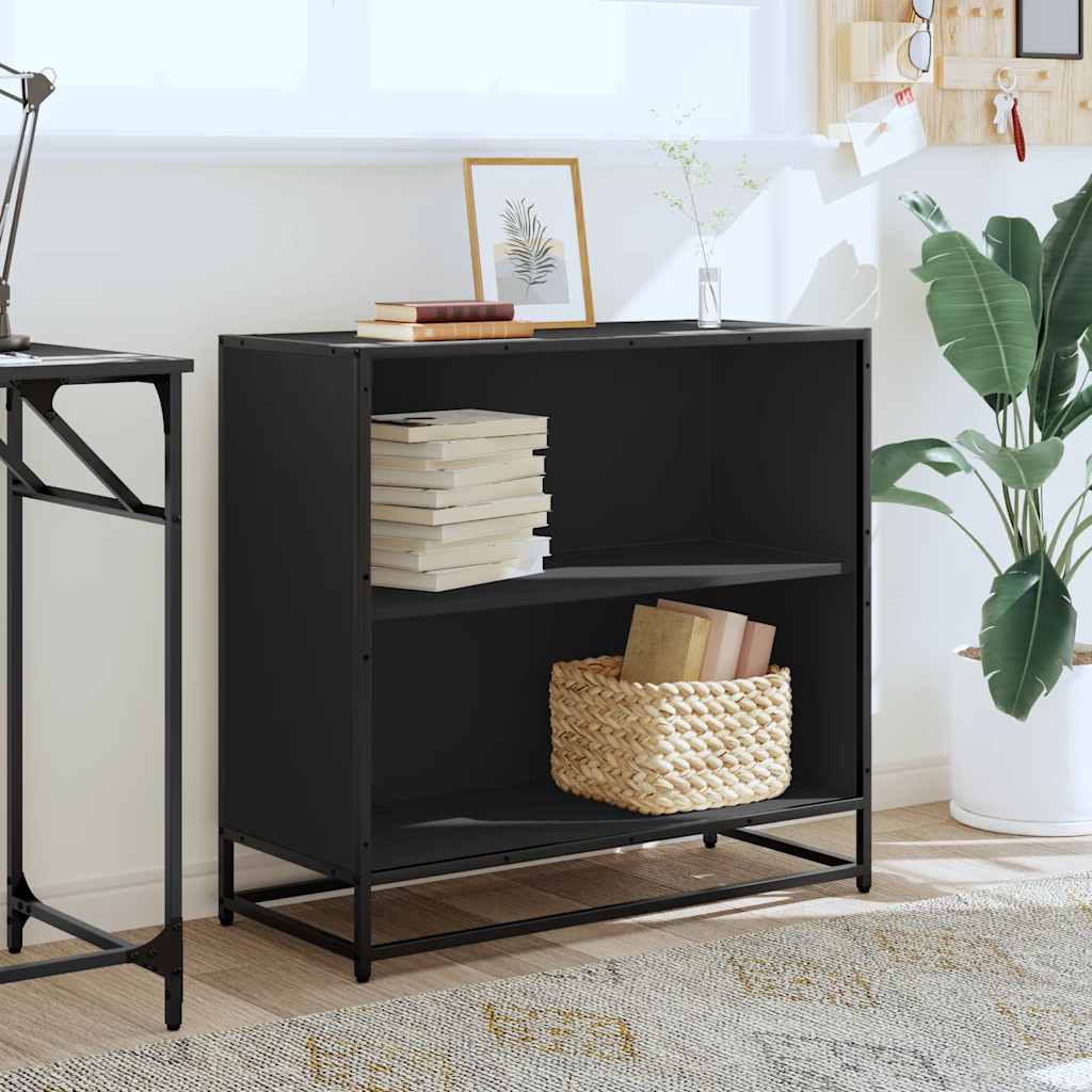 vidaXL Book Cabinet Black 80.5x35x76 cm Engineered Wood
