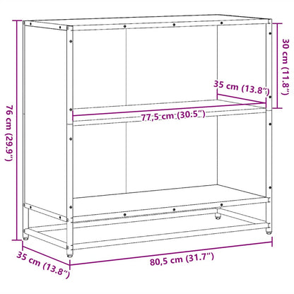 vidaXL Book Cabinet Sonoma Oak 80.5x35x76 cm Engineered Wood