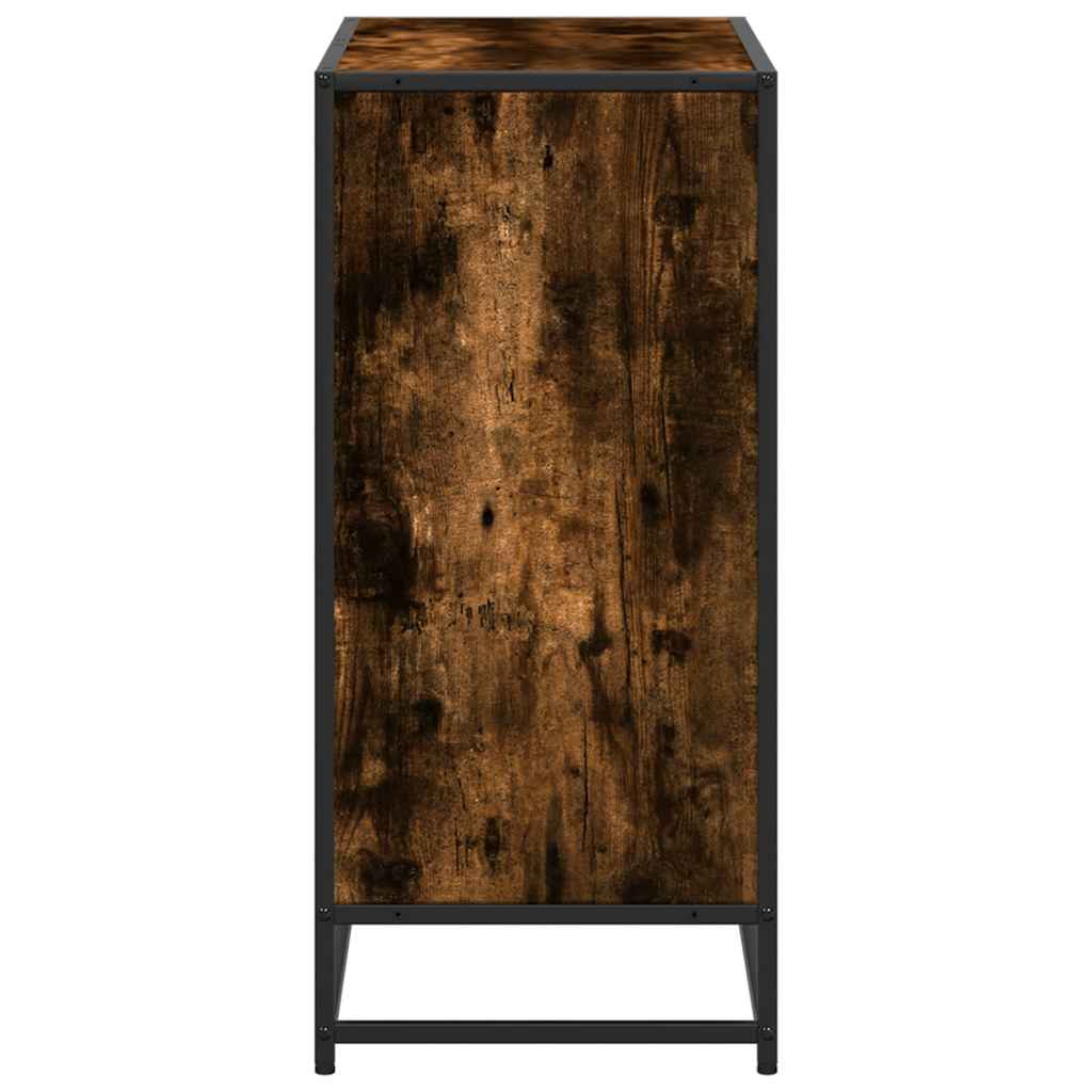 vidaXL Book Cabinet Smoked Oak 80.5x35x76 cm Engineered Wood