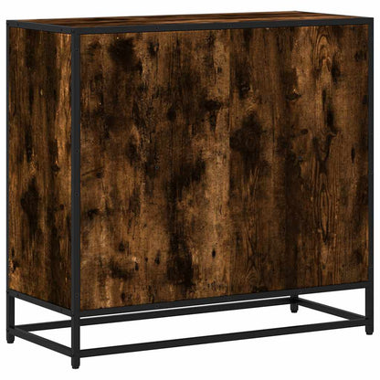 vidaXL Book Cabinet Smoked Oak 80.5x35x76 cm Engineered Wood