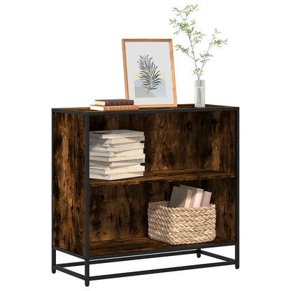 vidaXL Book Cabinet Smoked Oak 80.5x35x76 cm Engineered Wood