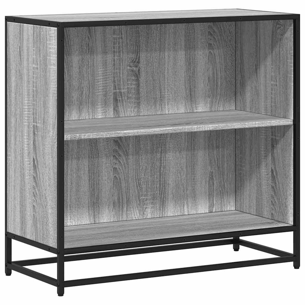 vidaXL Book Cabinet Grey Sonoma 80.5x35x76 cm Engineered Wood