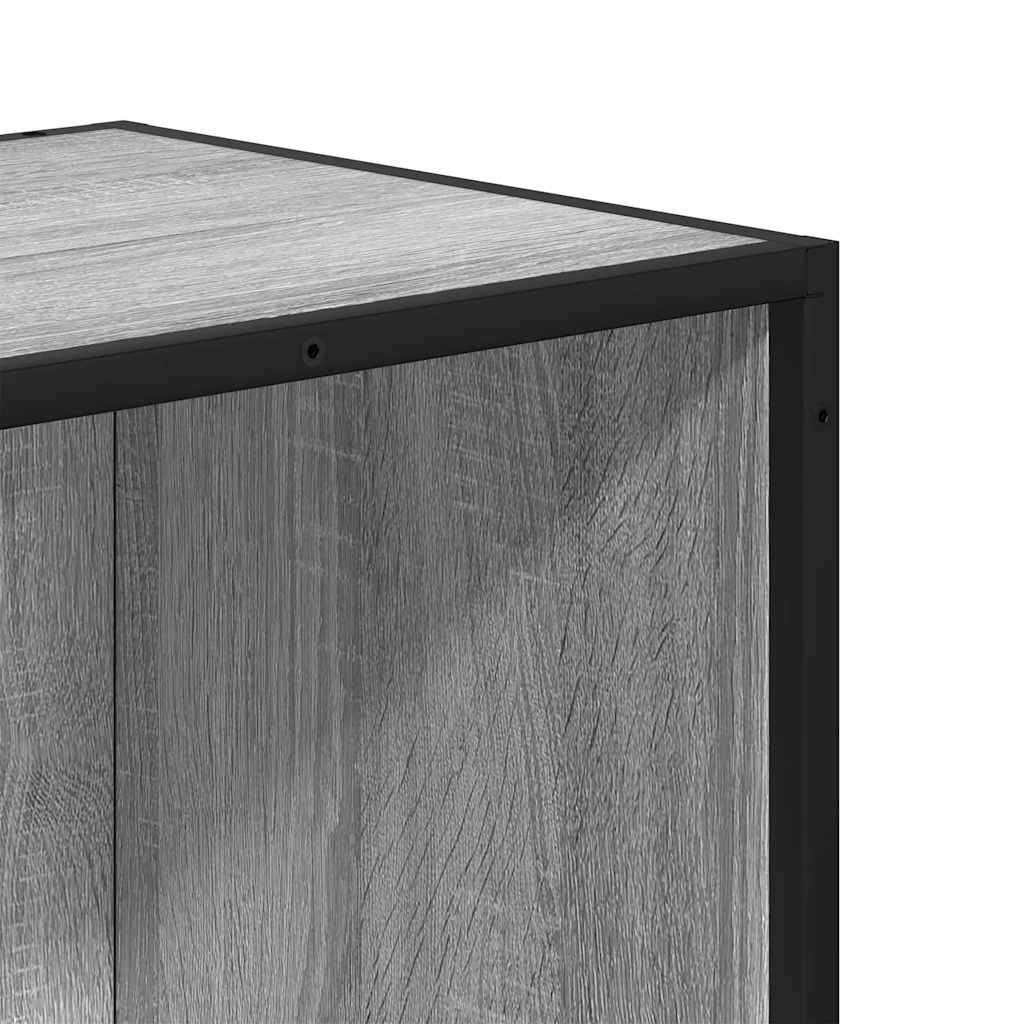 vidaXL Book Cabinet Grey Sonoma 80.5x35x76 cm Engineered Wood
