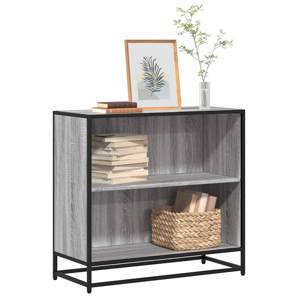 vidaXL Book Cabinet Grey Sonoma 80.5x35x76 cm Engineered Wood