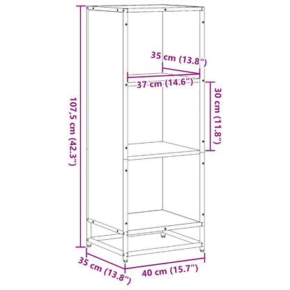 vidaXL Book Cabinet Sonoma Oak 40x35x107.5 cm Engineered Wood