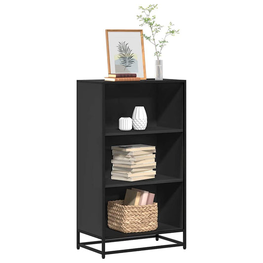 vidaXL Book Cabinet Black 60x35x107.5 cm Engineered Wood