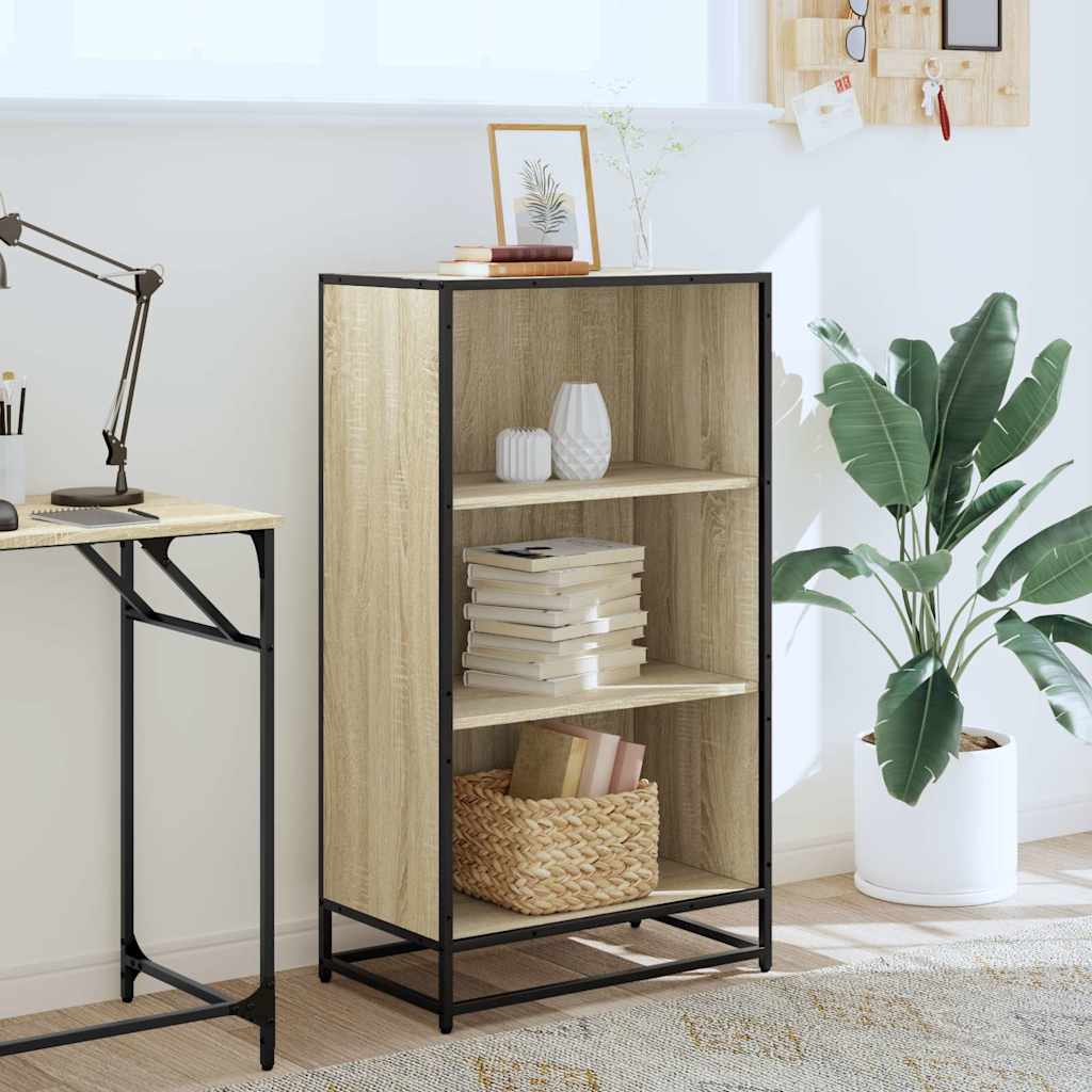 vidaXL Book Cabinet Sonoma Oak 60x35x107.5 cm Engineered Wood