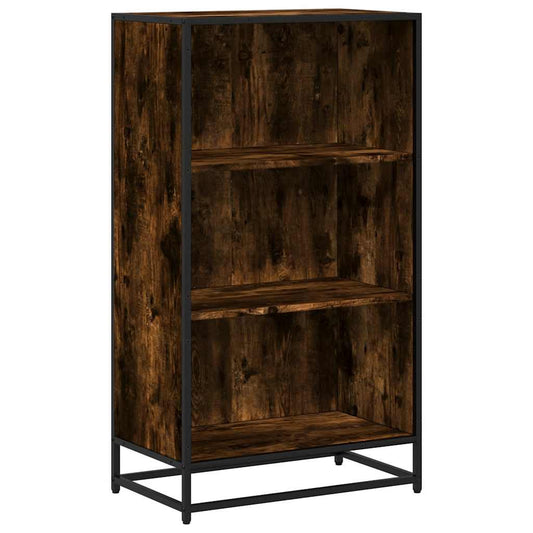 vidaXL Book Cabinet Smoked Oak 60x35x107.5 cm Engineered Wood