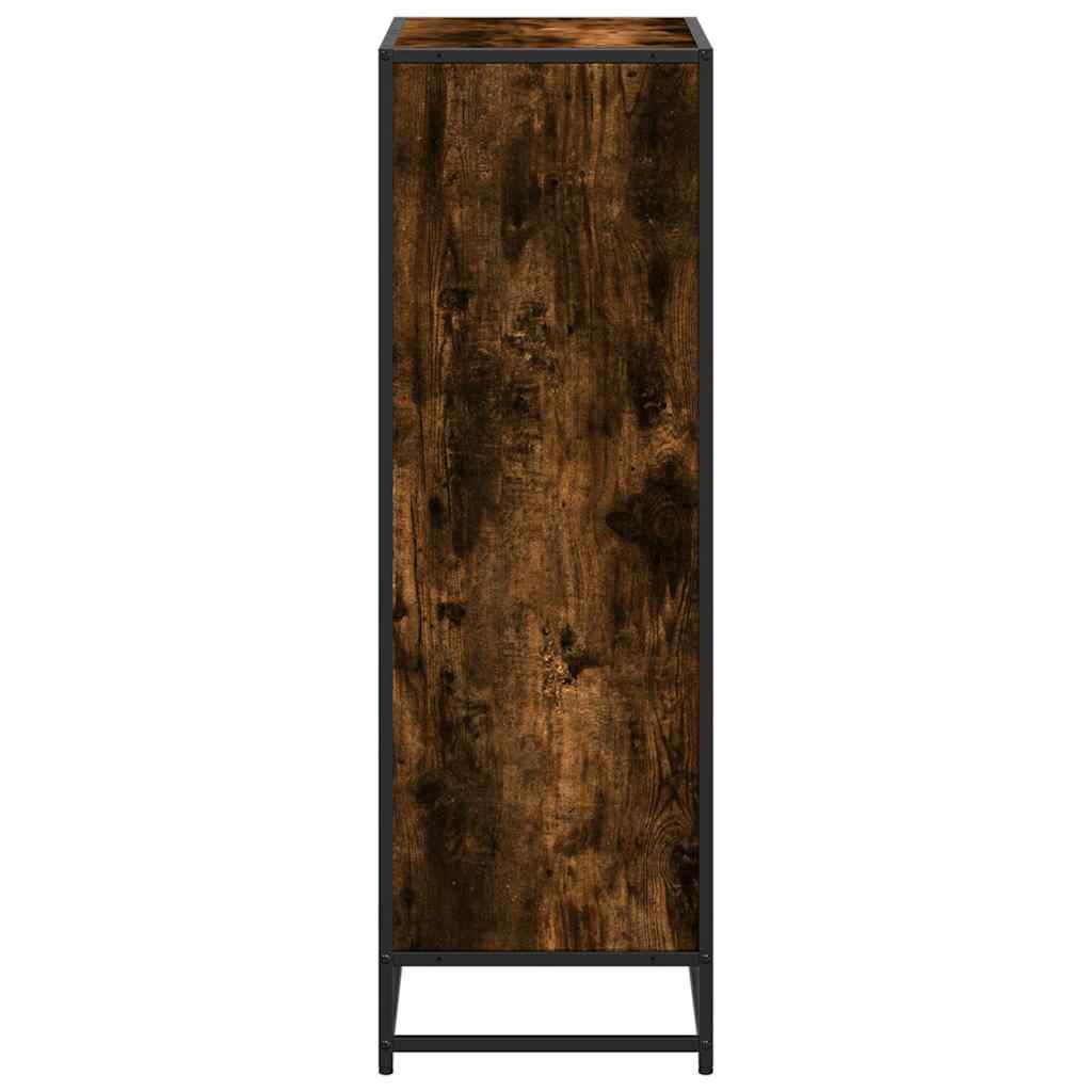 vidaXL Book Cabinet Smoked Oak 60x35x107.5 cm Engineered Wood