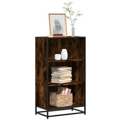 vidaXL Book Cabinet Smoked Oak 60x35x107.5 cm Engineered Wood
