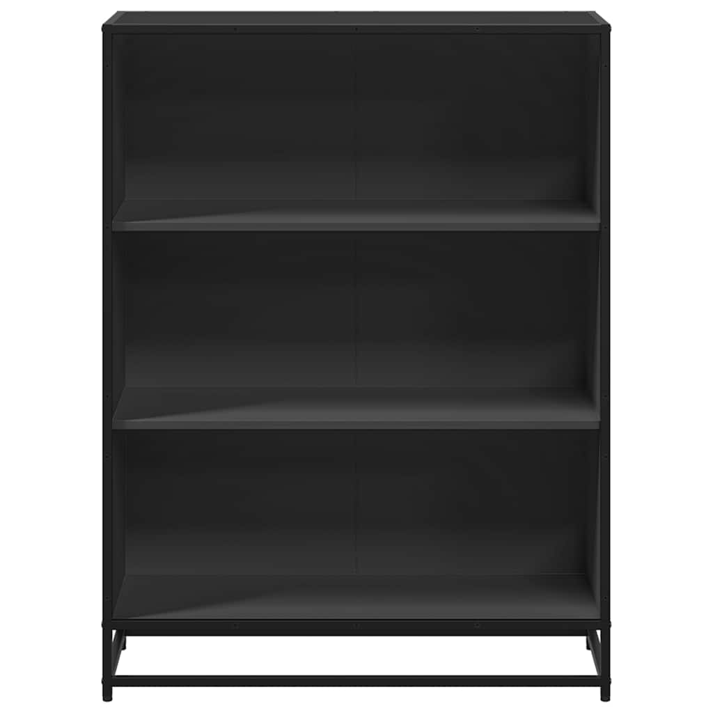 vidaXL Book Cabinet Black 80.5x35x107.5 cm Engineered Wood