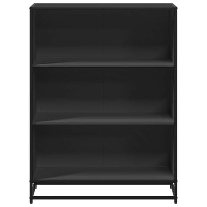 vidaXL Book Cabinet Black 80.5x35x107.5 cm Engineered Wood