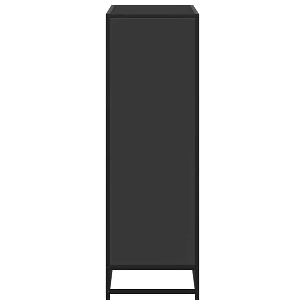 vidaXL Book Cabinet Black 80.5x35x107.5 cm Engineered Wood