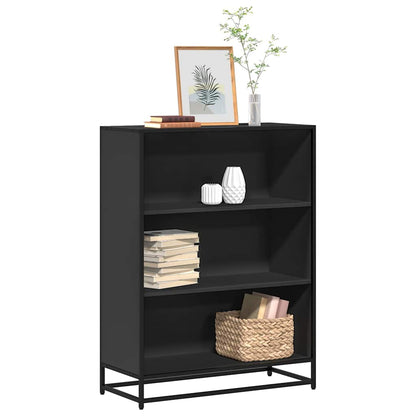 vidaXL Book Cabinet Black 80.5x35x107.5 cm Engineered Wood