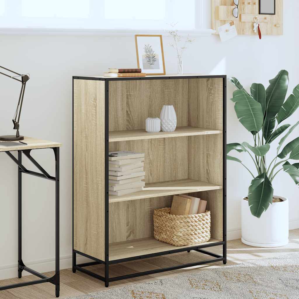 vidaXL Book Cabinet Sonoma Oak 80.5x35x107.5 cm Engineered Wood