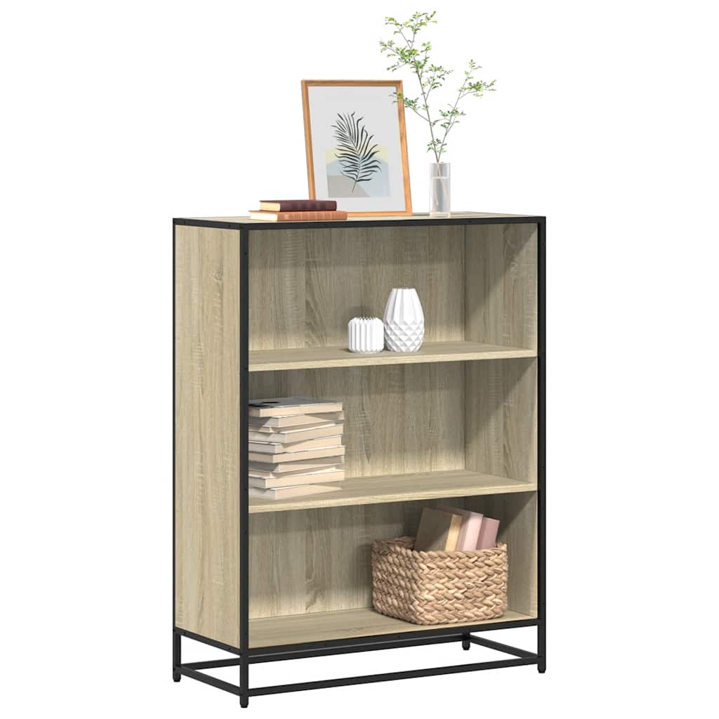 vidaXL Book Cabinet Sonoma Oak 80.5x35x107.5 cm Engineered Wood