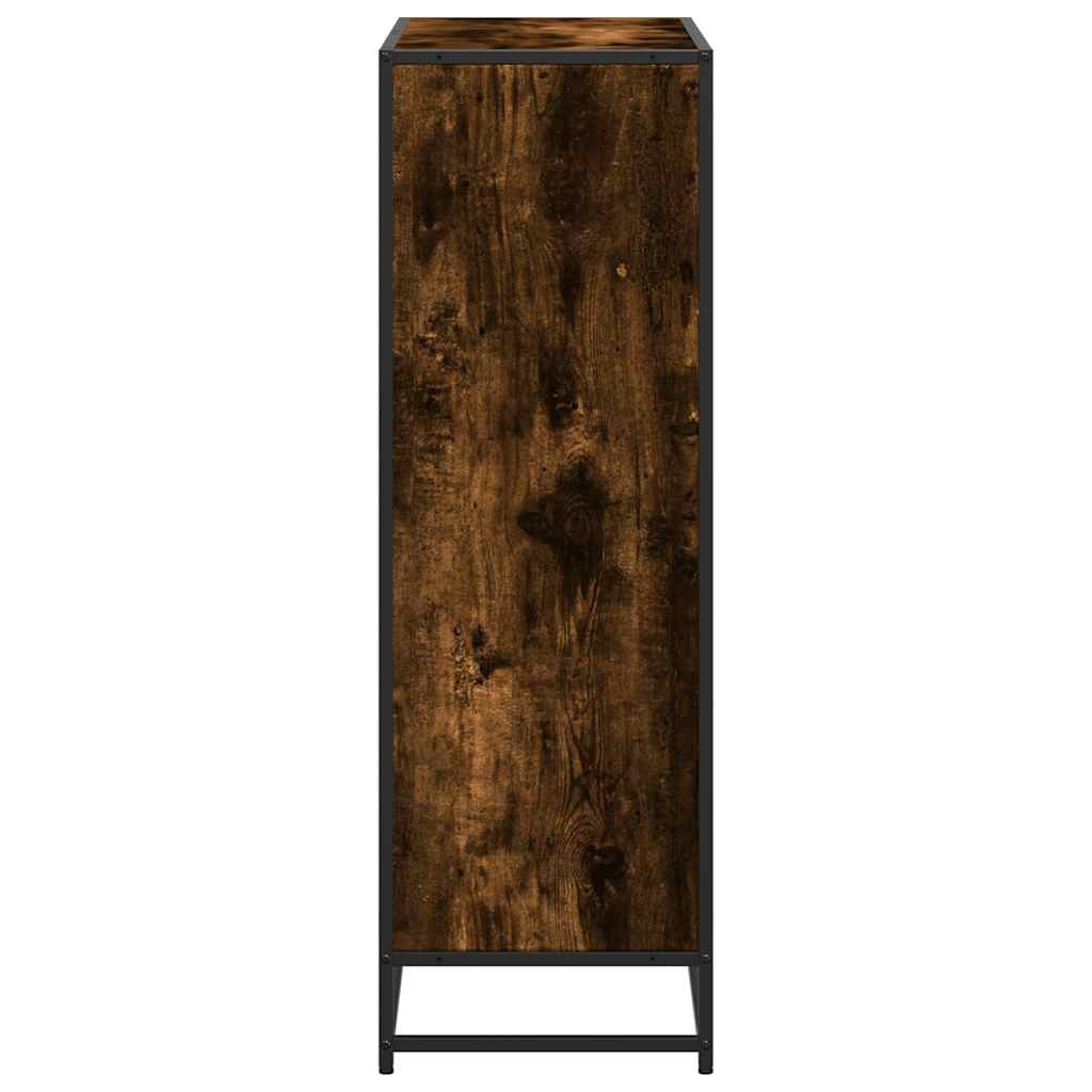 vidaXL Book Cabinet Smoked Oak 80.5x35x107.5 cm Engineered Wood