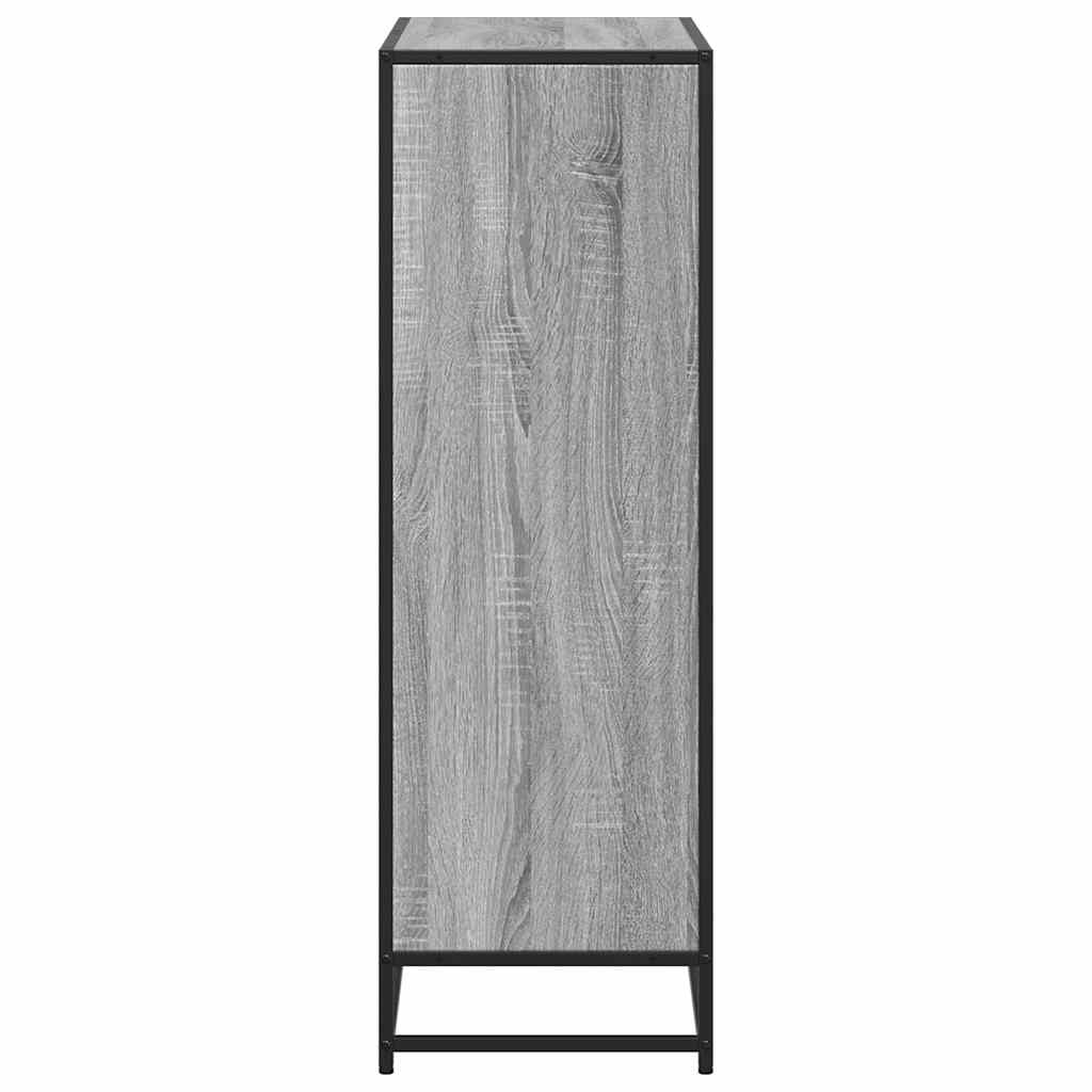 vidaXL Book Cabinet Grey Sonoma 80.5x35x107.5 cm Engineered Wood