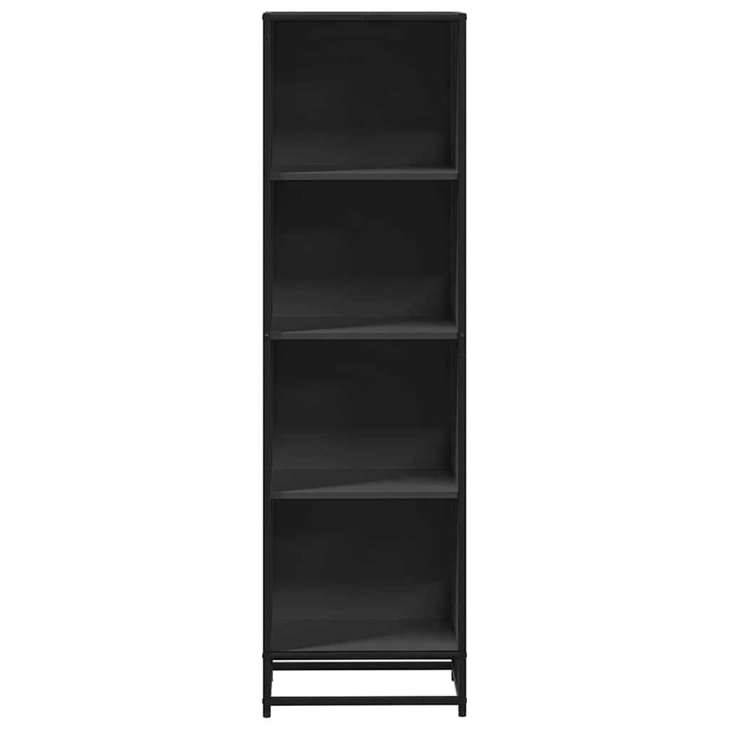 vidaXL Book Cabinet Black 40x35x139 cm Engineered Wood