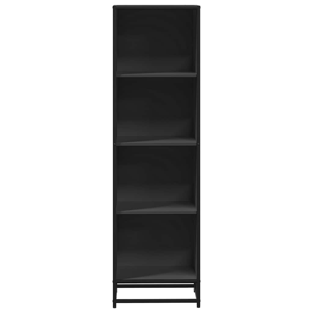 vidaXL Book Cabinet Black 40x35x139 cm Engineered Wood
