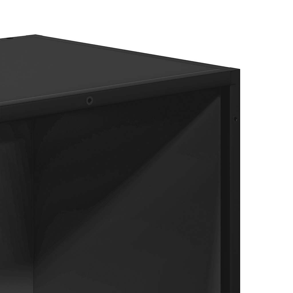 vidaXL Book Cabinet Black 40x35x139 cm Engineered Wood