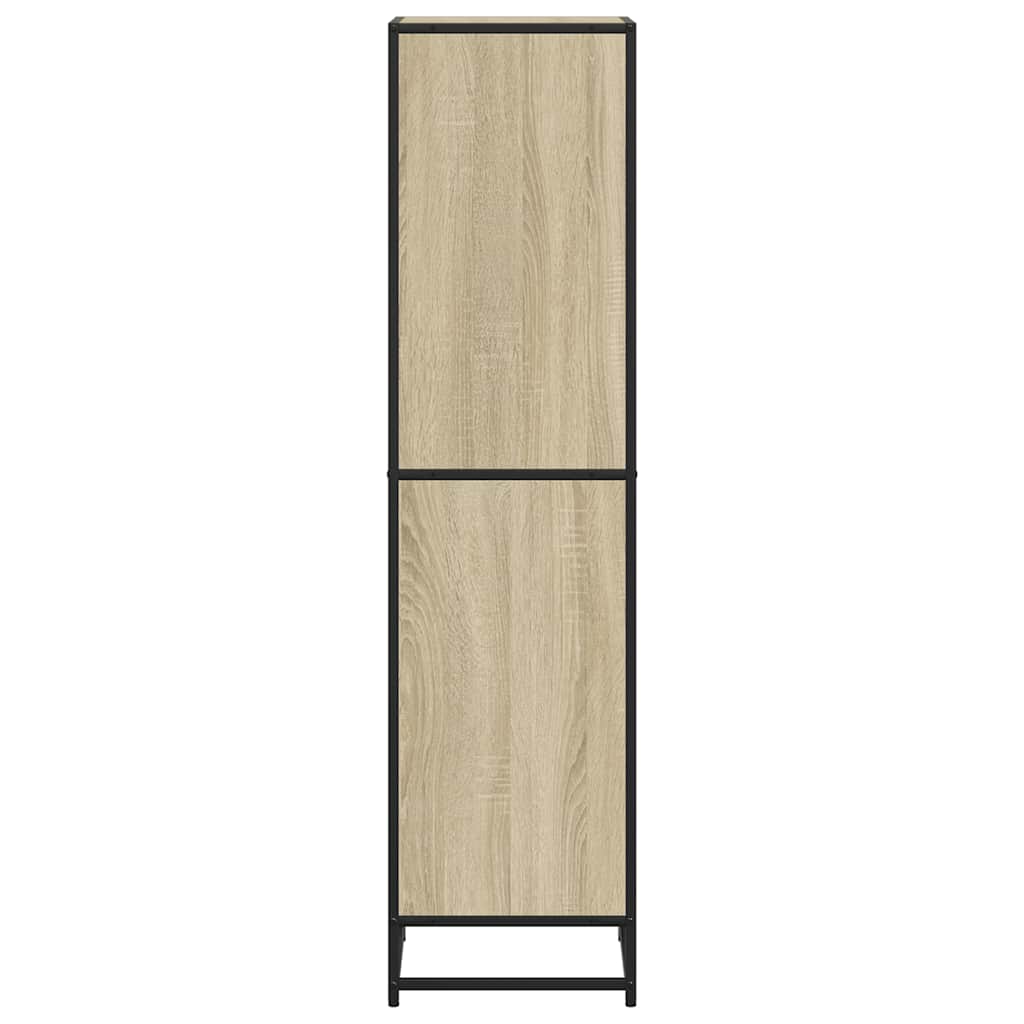 vidaXL Book Cabinet Sonoma Oak 40x35x139 cm Engineered Wood
