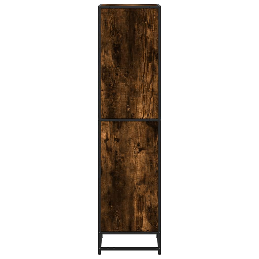 vidaXL Book Cabinet Smoked Oak 40x35x139 cm Engineered Wood