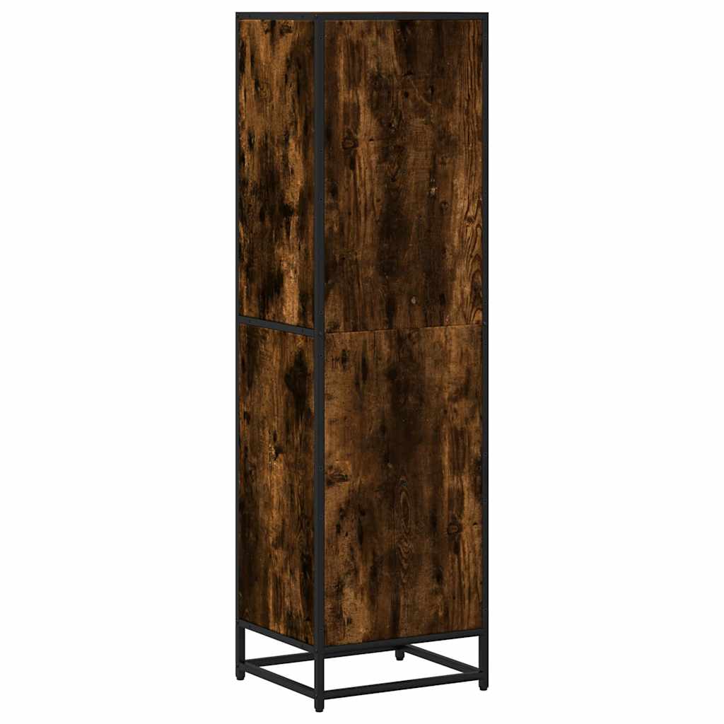 vidaXL Book Cabinet Smoked Oak 40x35x139 cm Engineered Wood