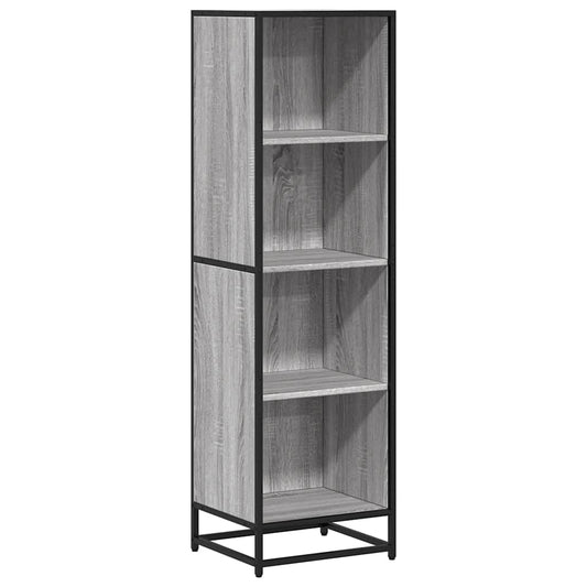 vidaXL Book Cabinet Grey Sonoma 40x35x139 cm Engineered Wood