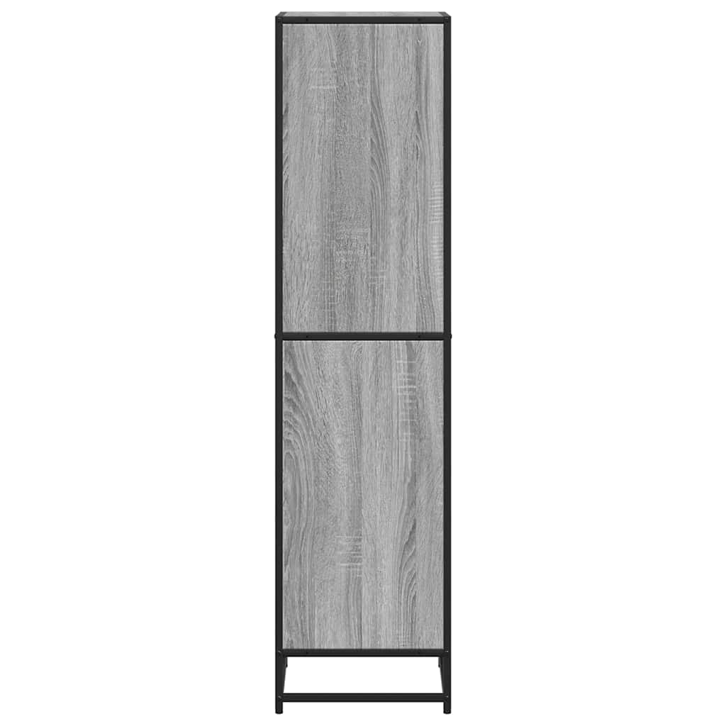 vidaXL Book Cabinet Grey Sonoma 40x35x139 cm Engineered Wood