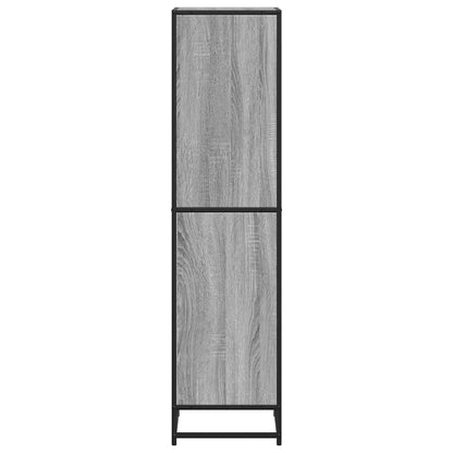 vidaXL Book Cabinet Grey Sonoma 40x35x139 cm Engineered Wood