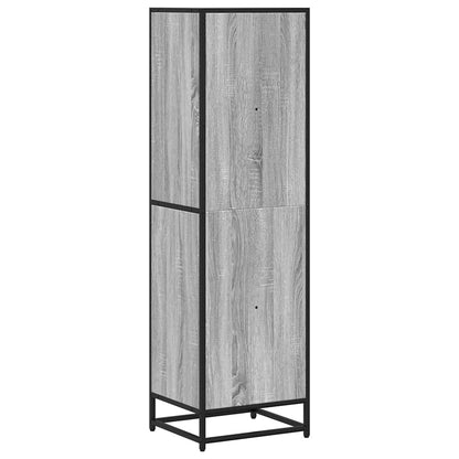 vidaXL Book Cabinet Grey Sonoma 40x35x139 cm Engineered Wood