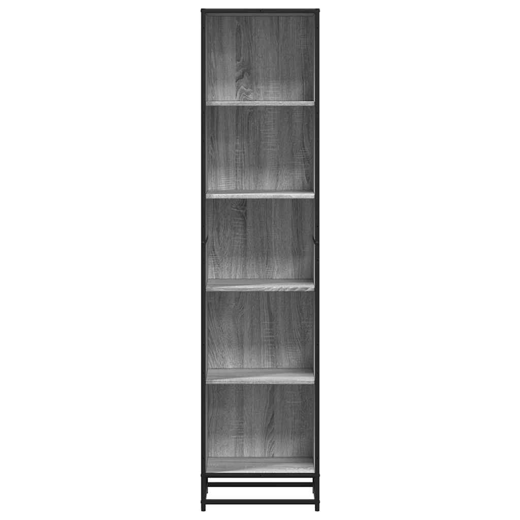 vidaXL Book Cabinet Grey Sonoma 40x35x170.5 cm Engineered Wood