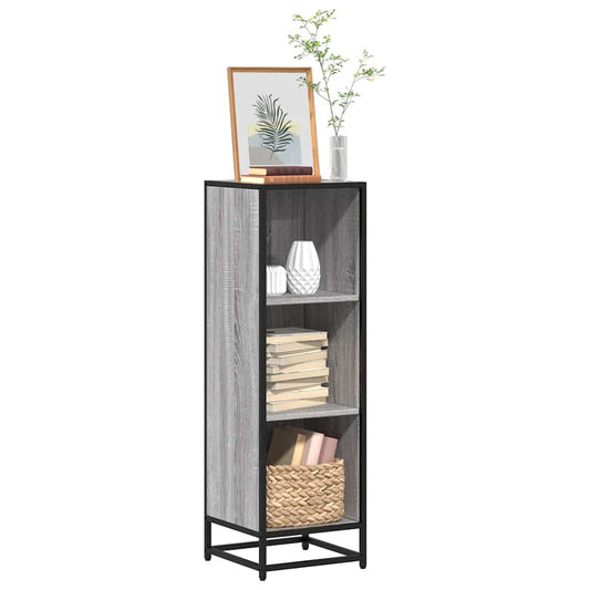 vidaXL Book Cabinet Grey Sonoma 33.5x33x107.5 cm Engineered Wood