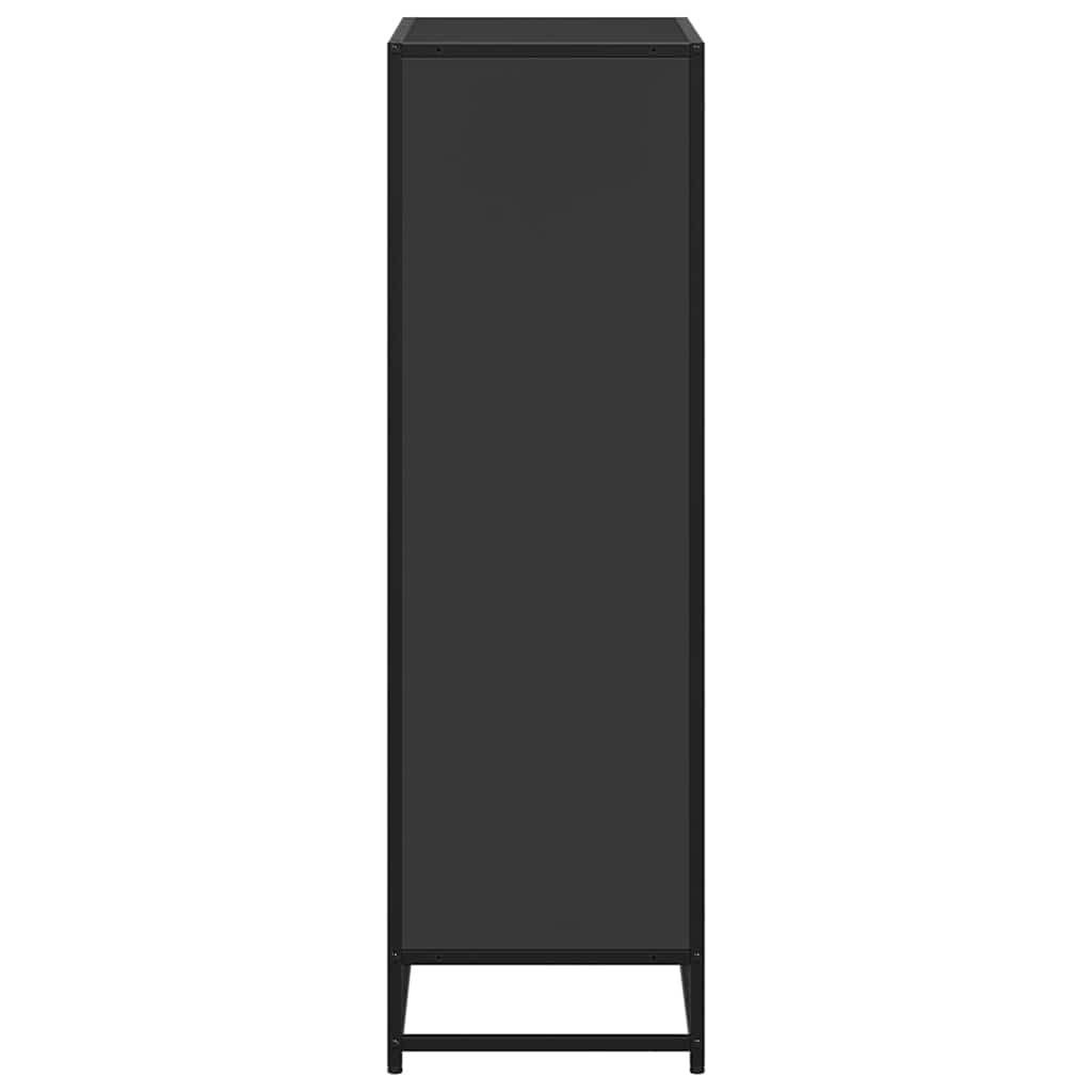 vidaXL Book Cabinet Black 65.5x33x107.5 cm Engineered Wood