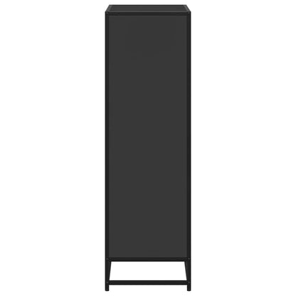 vidaXL Book Cabinet Black 65.5x33x107.5 cm Engineered Wood