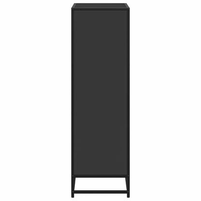 vidaXL Book Cabinet Black 65.5x33x107.5 cm Engineered Wood