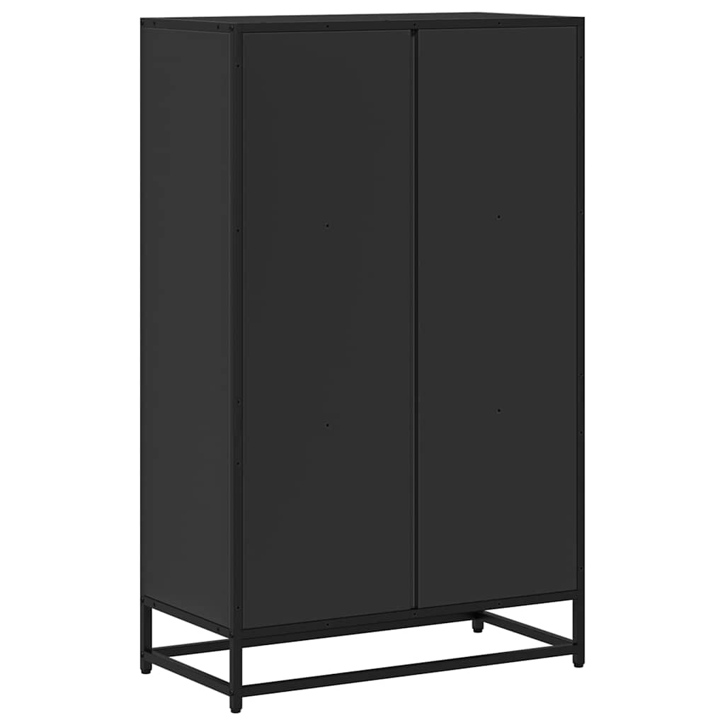 vidaXL Book Cabinet Black 65.5x33x107.5 cm Engineered Wood