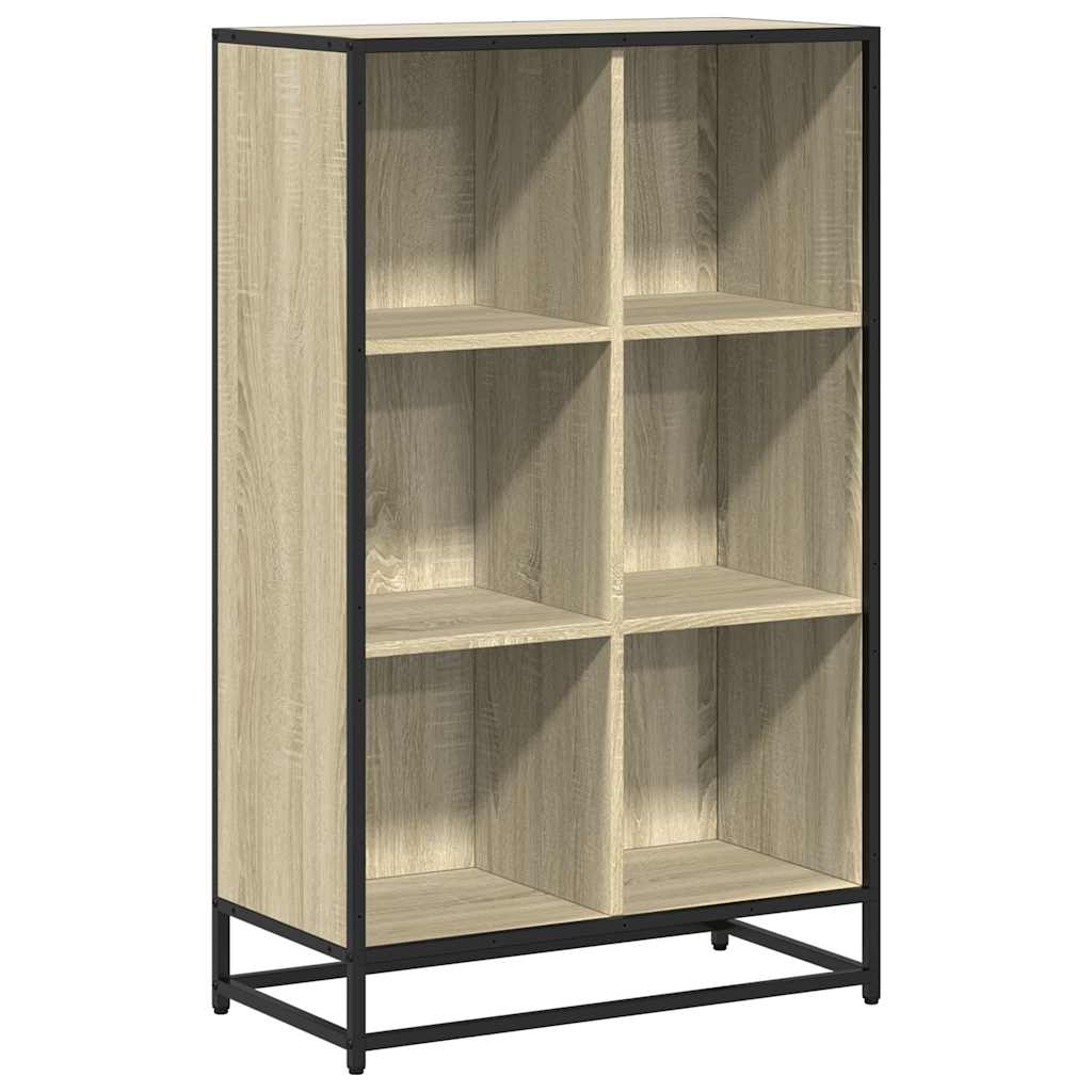 vidaXL Book Cabinet Sonoma Oak 65.5x33x107.5 cm Engineered Wood