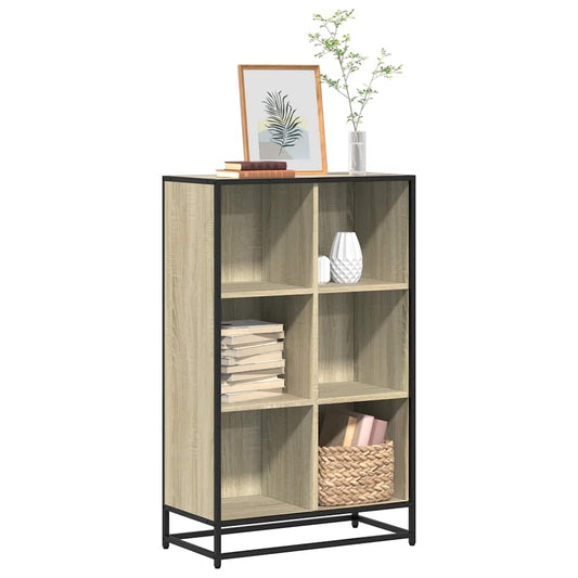 vidaXL Book Cabinet Sonoma Oak 65.5x33x107.5 cm Engineered Wood