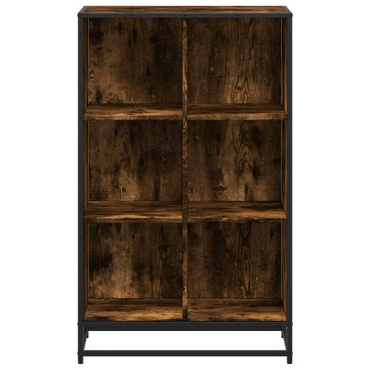 vidaXL Book Cabinet Smoked Oak 65.5x33x107.5 cm Engineered Wood