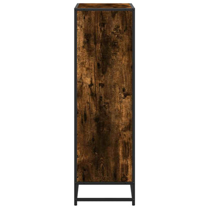 vidaXL Book Cabinet Smoked Oak 65.5x33x107.5 cm Engineered Wood