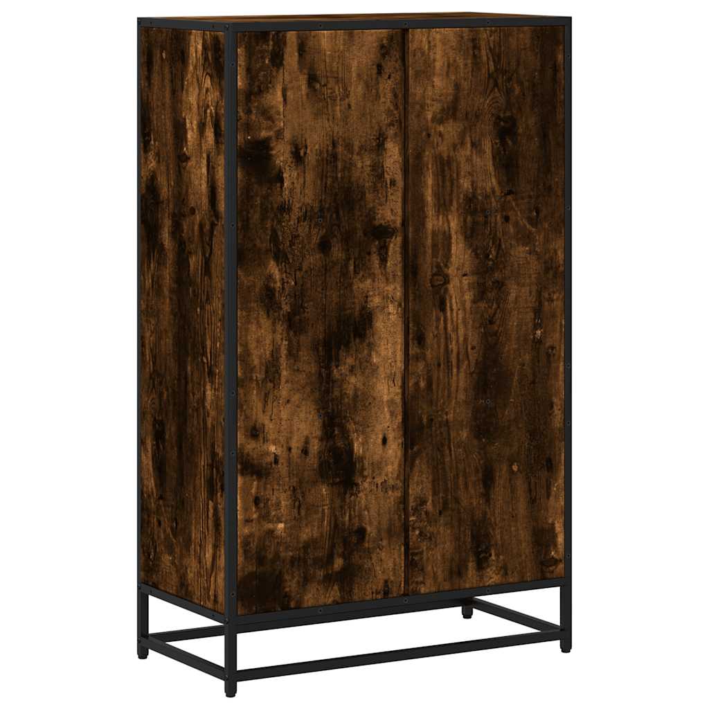 vidaXL Book Cabinet Smoked Oak 65.5x33x107.5 cm Engineered Wood