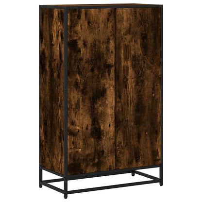 vidaXL Book Cabinet Smoked Oak 65.5x33x107.5 cm Engineered Wood