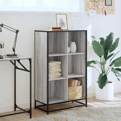 vidaXL Book Cabinet Grey Sonoma 65.5x33x107.5 cm Engineered Wood