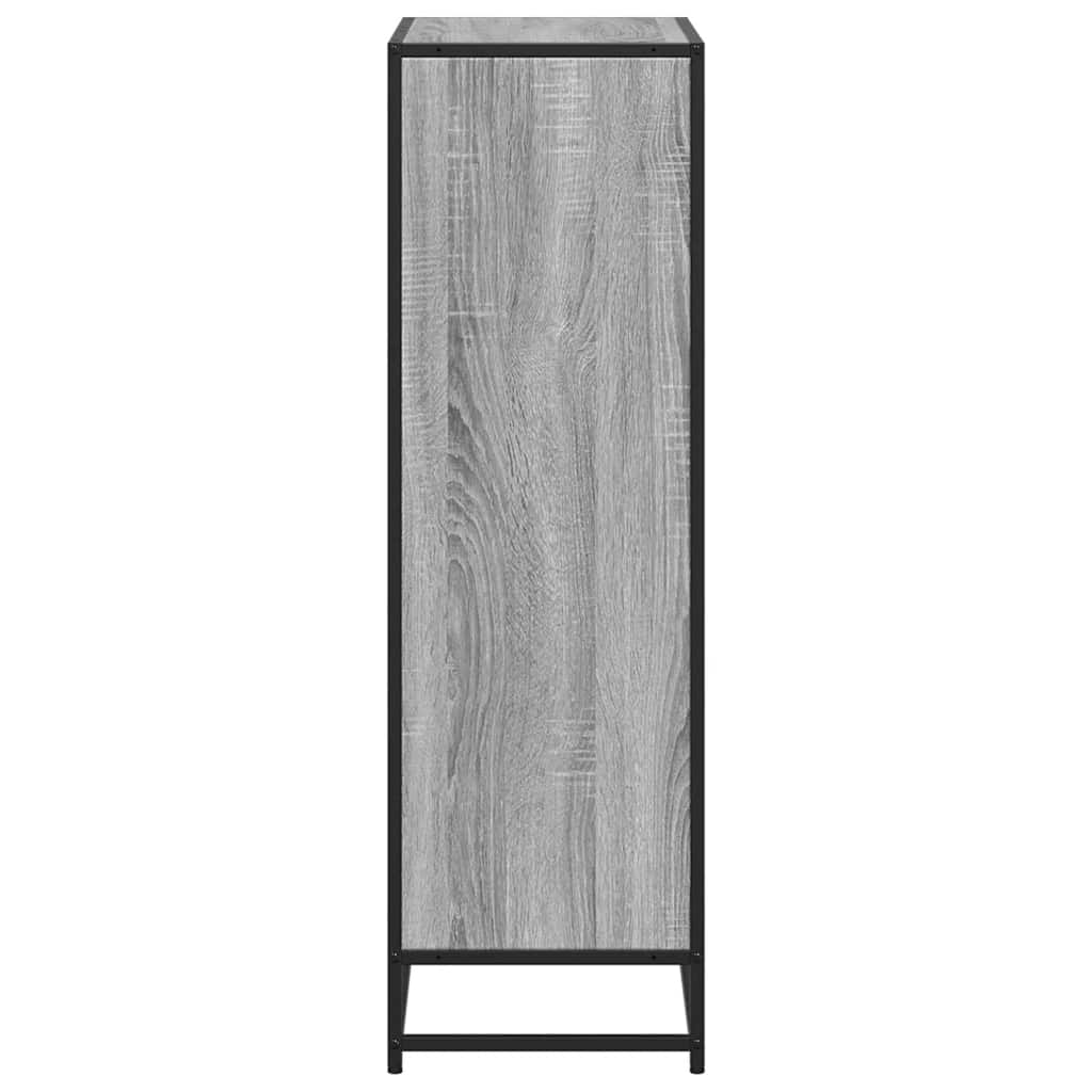 vidaXL Book Cabinet Grey Sonoma 65.5x33x107.5 cm Engineered Wood