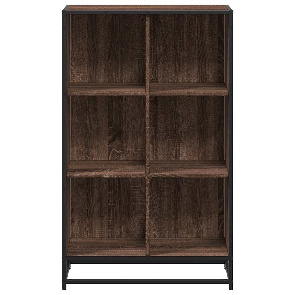vidaXL Book Cabinet Brown Oak 65.5x33x107.5 cm Engineered Wood